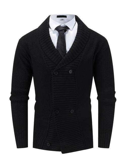 Benedict - Men's Shawl-Collar Button-Front Cardigan Sweater