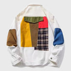 Blake- Men's Patchwork Button-Up Overshirt Jacket