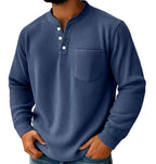 Bowen - Men's Ribbed Long Sleeve Henley Shirt 5
