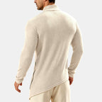 Brad - Men's Ribbed Corduroy Quarter-Zip Slim Fit Pullover 5