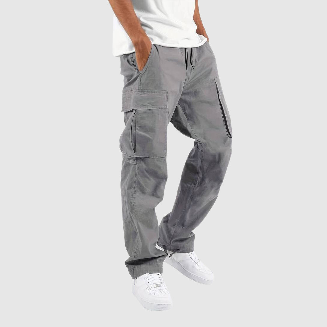 Braylen - Men's Relaxed-Fit Cargo Pants with Drawstring Cuffs