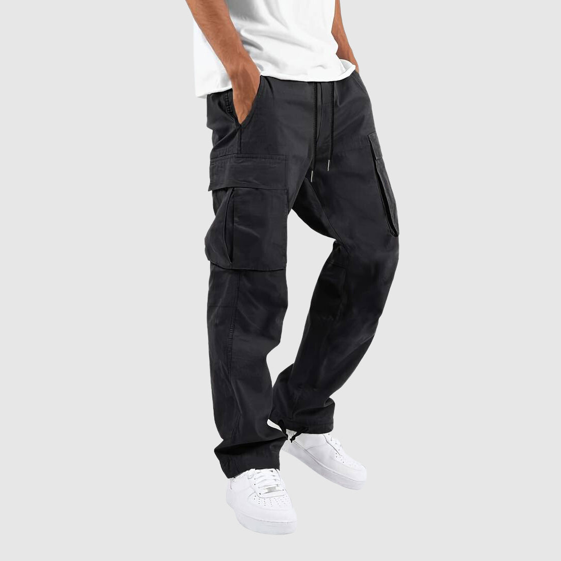 Braylen - Men's Relaxed-Fit Cargo Pants with Drawstring Cuffs