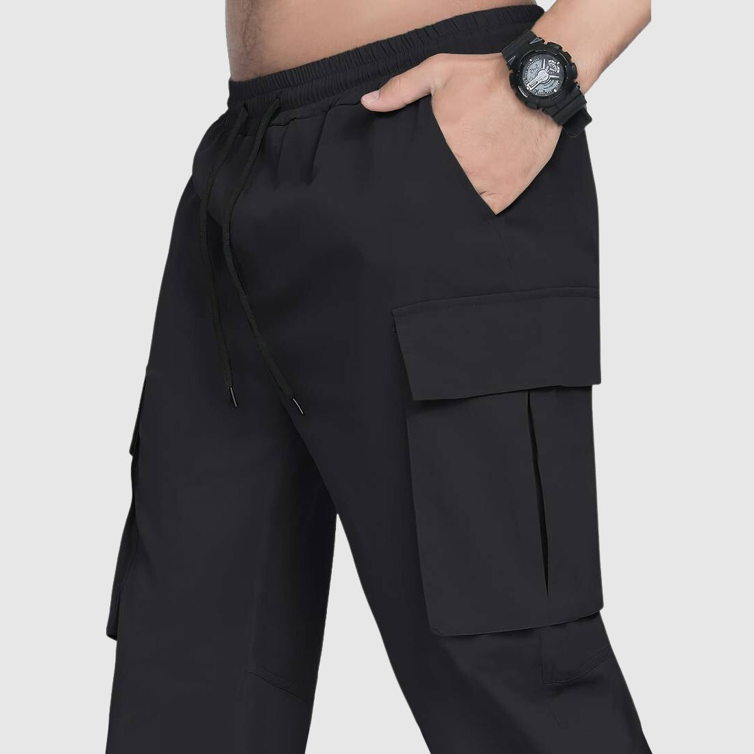Braylen - Men's Relaxed-Fit Cargo Pants with Drawstring Cuffs