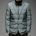 Brennan - Men's Quilted Down Blazer with Zip Inset
