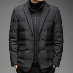 Brennan - Men's Quilted Down Blazer with Zip Inset