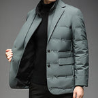 Brennan - Men's Quilted Down Blazer with Zip Inset