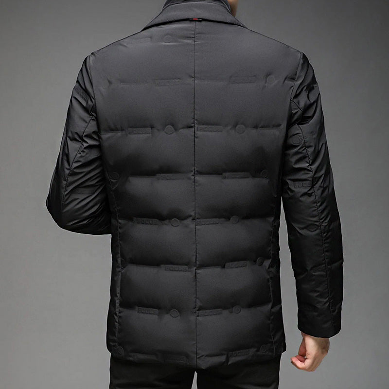 Brennan - Men's Quilted Down Blazer with Zip Inset