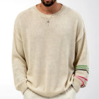 Brent - Men's Relaxed Crew Neck Knit Sweater 2