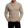 Bret - Men's Ribbed Slim Fit V-Neck Sweater 1