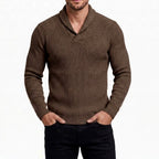 Bret - Men's Ribbed Slim Fit V-Neck Sweater 2
