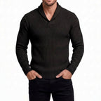Bret - Men's Ribbed Slim Fit V-Neck Sweater 3