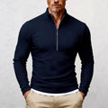 Brett - Men's Ribbed Quarter-Zip Slim Fit Sweater 1