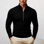 Brett - Men's Ribbed Quarter-Zip Slim Fit Sweater 4