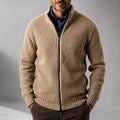 Bronson - Men's Ribbed Mock Neck Slim Fit Cardigan 1
