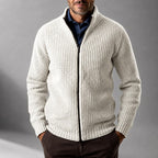 Bronson - Men's Ribbed Mock Neck Slim Fit Cardigan 2