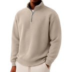 Byron - Men's Waffle Knit Quarter-Zip Pullover 3