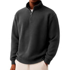 Byron - Men's Waffle Knit Quarter-Zip Pullover 5