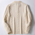 Caleb - Men's Cable Knit Stand Collar Sweater 3