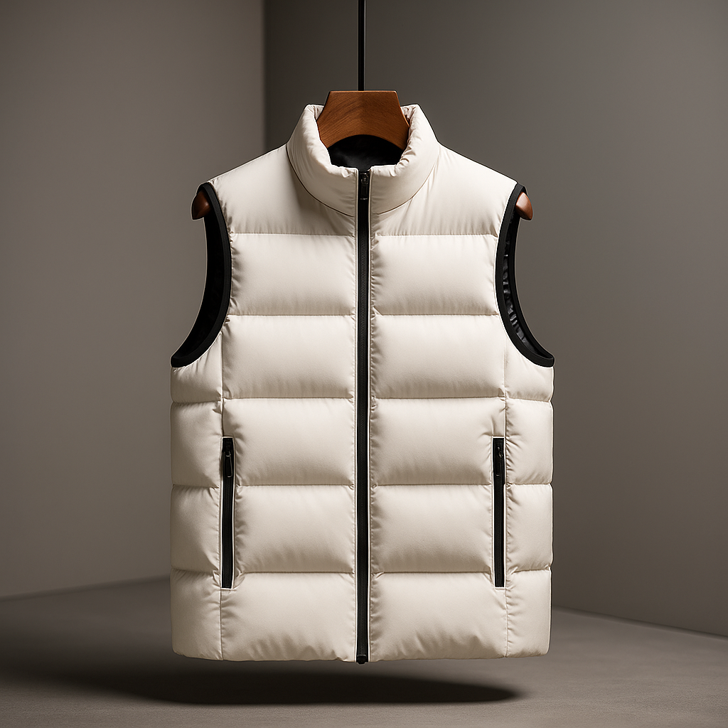 Callum - Men's Quilted Puffer Vest with Side Zip Pockets