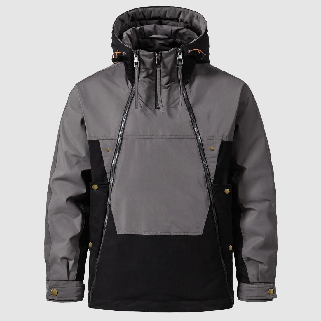 Cameron - Men's Colorblock Down Jacket with Drawstring Hood