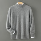 Camilo - Men's Mock Neck Pullover with Contrast Ribbed Cuffs