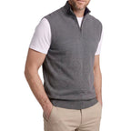 Campbell - Men's Textured Half-Zip Stand Collar Vest 4
