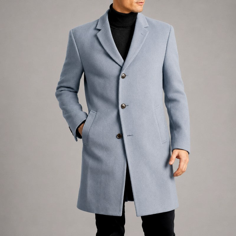 Carl - Men's Notched Collar Three-Button Coat 1