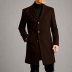 Carl - Men's Notched Collar Three-Button Coat 4