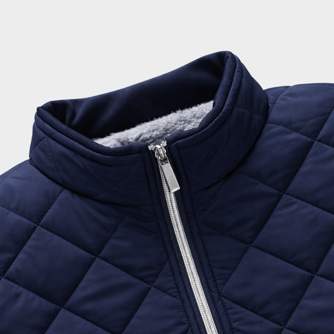 Carlo - Men's Quilted Puffer Jacket with Fleece-Lined Interior