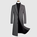 Casper - Men's Button-Front Wool Coat with Notch Lapels