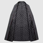 Casper - Men's Button-Front Wool Coat with Notch Lapels
