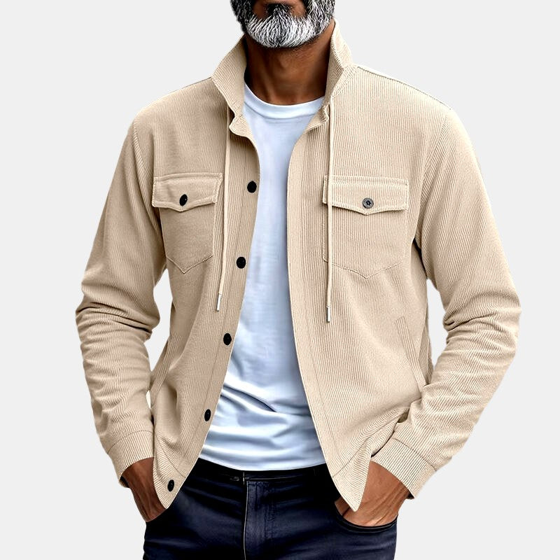 Channing - Men's Corduroy Collared Button-Up Jacket 1