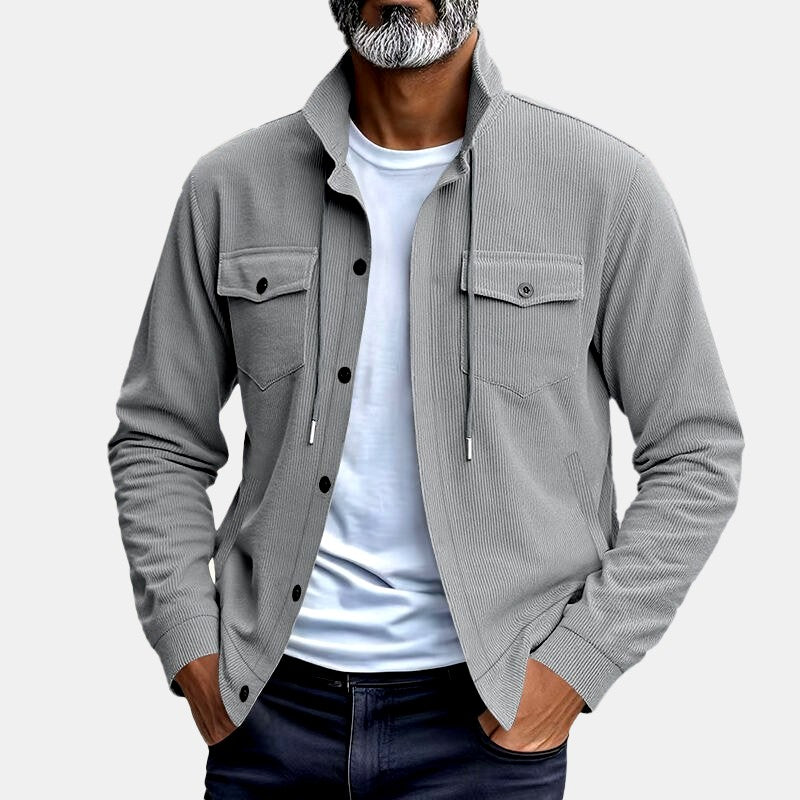 Channing - Men's Corduroy Collared Button-Up Jacket 2