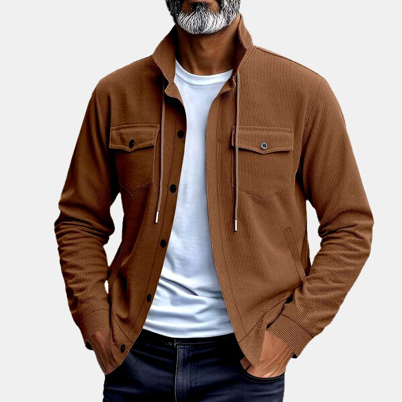 Channing - Men's Corduroy Collared Button-Up Jacket 3