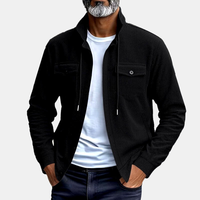 Channing - Men's Corduroy Collared Button-Up Jacket 4