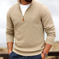 Charlie - Men's Textured High Neck Quarter-Zip Pullover 1