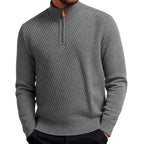 Charlie - Men's Textured High Neck Quarter-Zip Pullover 6
