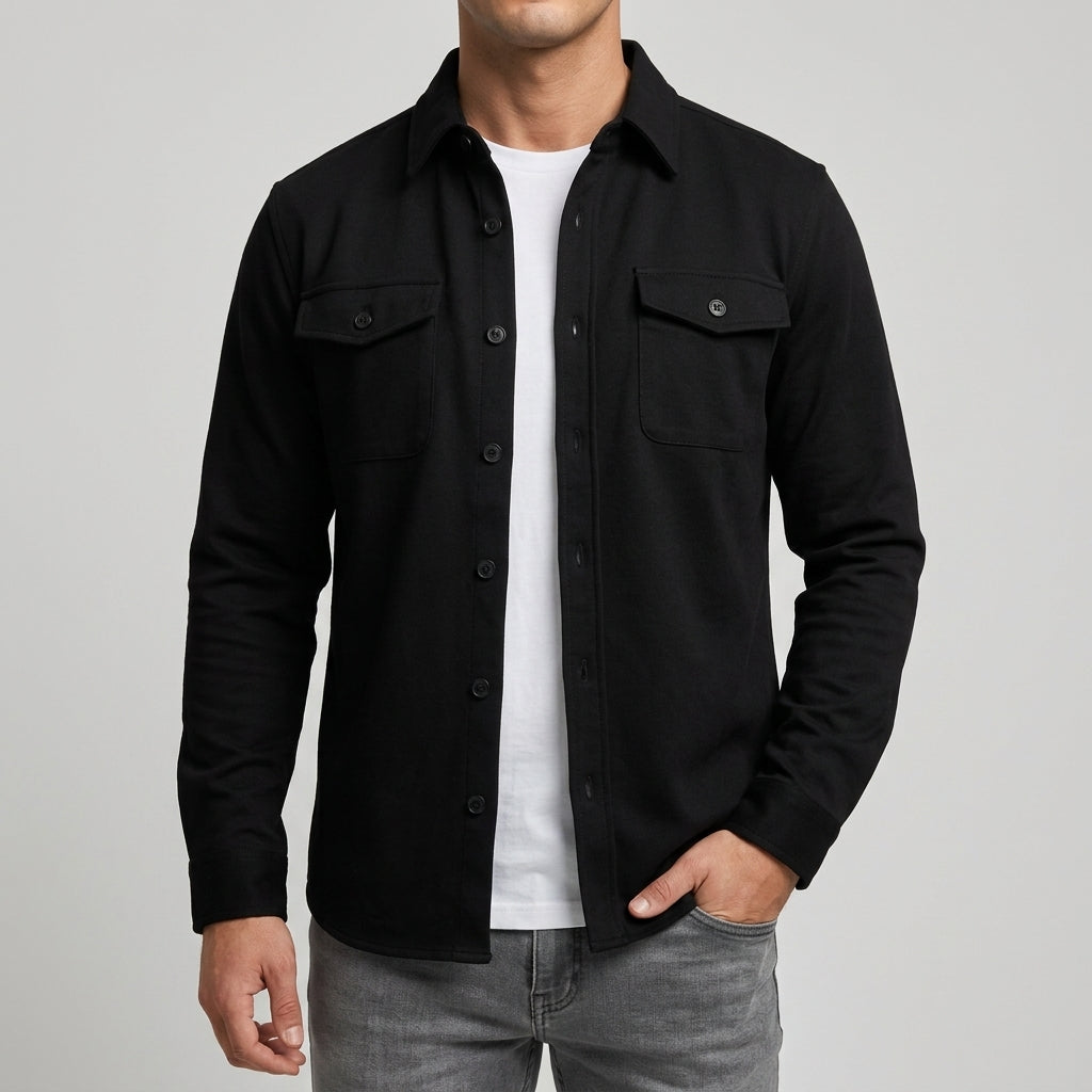 Clark- Men's Dual Pocket Woven Shirt Jacket