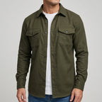 Clark- Men's Dual Pocket Woven Shirt Jacket