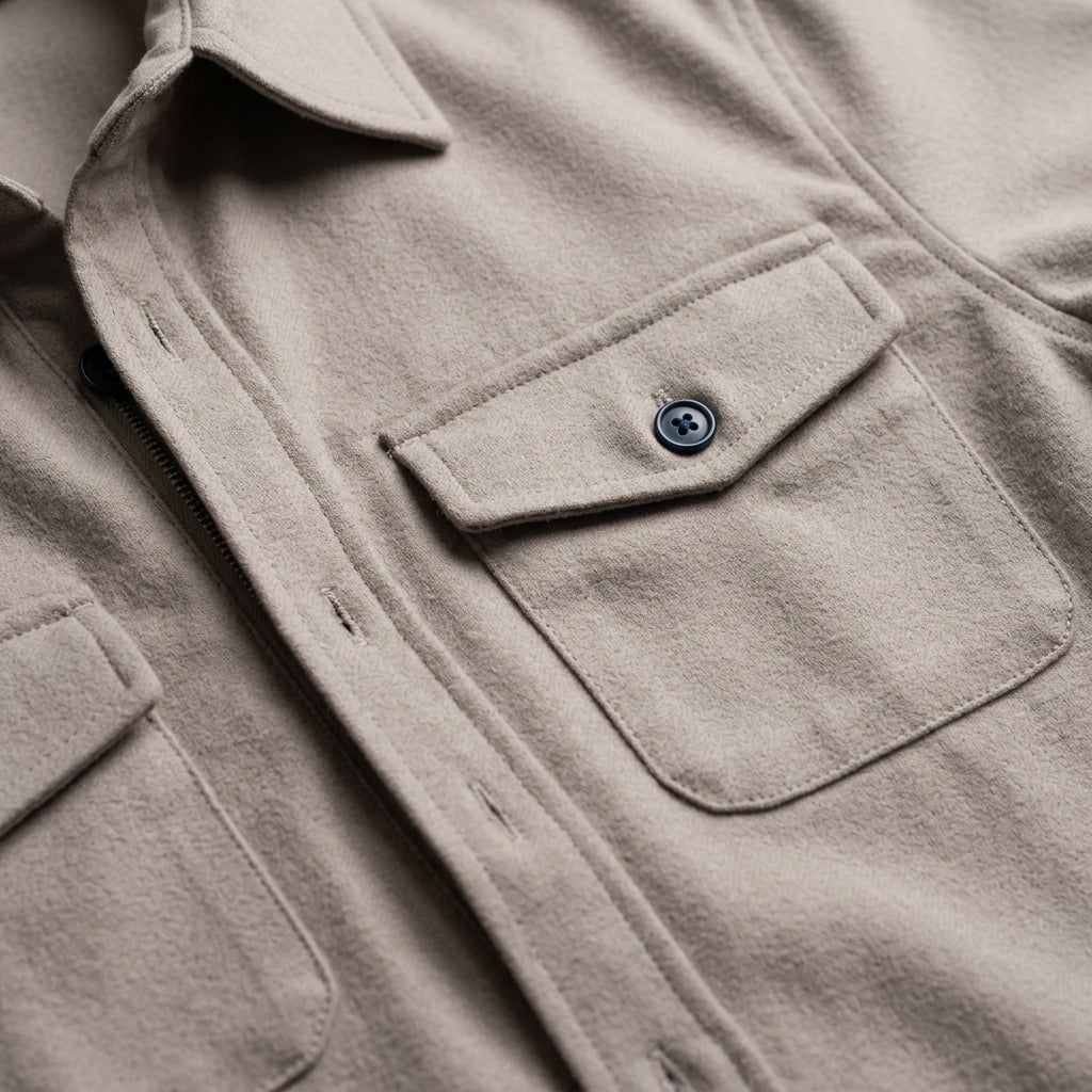 Clark- Men's Dual Pocket Woven Shirt Jacket