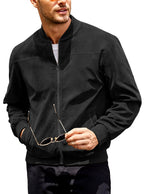 Coby - Men's Suede-Look Zip-Up Bomber Jacket 4
