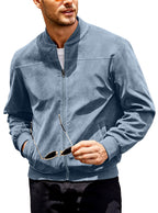 Coby - Men's Suede-Look Zip-Up Bomber Jacket 5