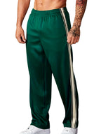 Codey - Men's Side-Stripe Wide-Leg Casual Track Pants 2