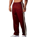 Codey - Men's Side-Stripe Wide-Leg Casual Track Pants 3