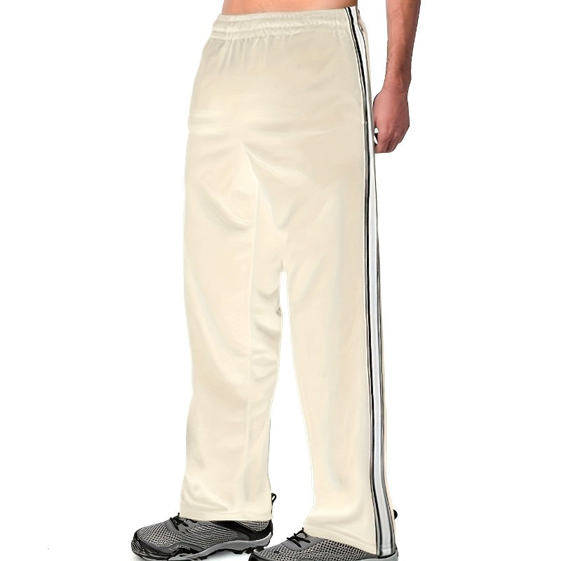 Codey - Men's Side-Stripe Wide-Leg Casual Track Pants 6