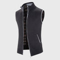 Colton - Men's Sleeveless Zip Vest with Ribbed Collar