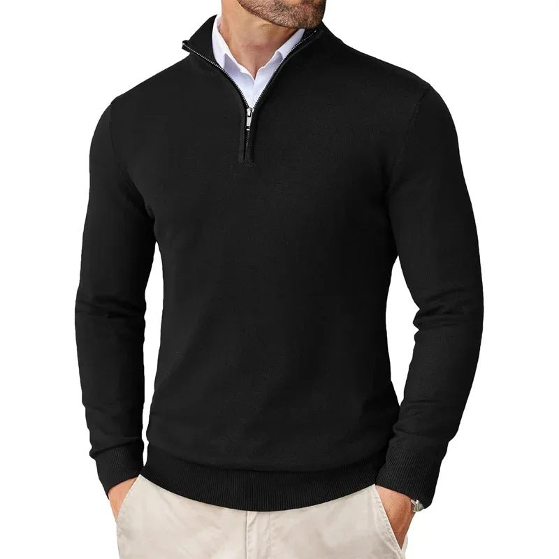 Conan - Men's Quarter-Zip Mock-Neck Fall Sweater 1