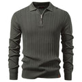 Connor - Men's Quarter-Zip Textured Knit Polo Sweater 1