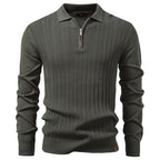 Connor - Men's Quarter-Zip Textured Knit Polo Sweater 1