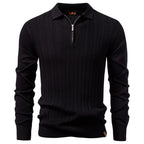 Connor - Men's Quarter-Zip Textured Knit Polo Sweater 3